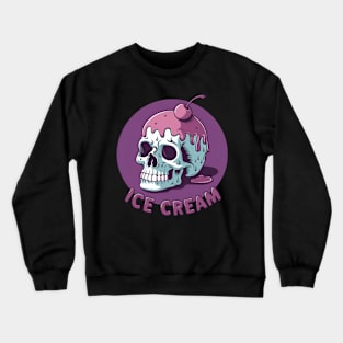 Skeleton Skull Ice Cream | T Shirt Design Crewneck Sweatshirt